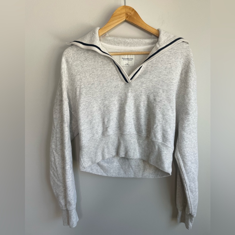 Gray V-Neck Sweatshirt